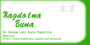 magdolna buna business card